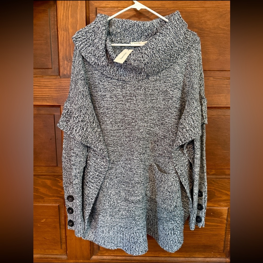 Cozy Charcoal Cowl Neck Sweater
